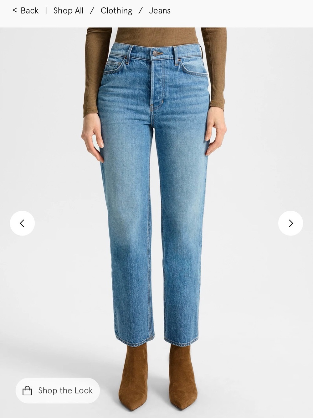 Veronica Beard Leah Straight Leg Jeans - Light Blue Denim - Picture 3 of 5